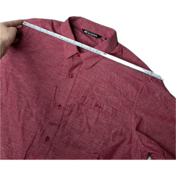 Travis Mathew Men’s Studebaker Regular Fit Short Sleeve Shirt Rio Red L - Picture 7 of 8
